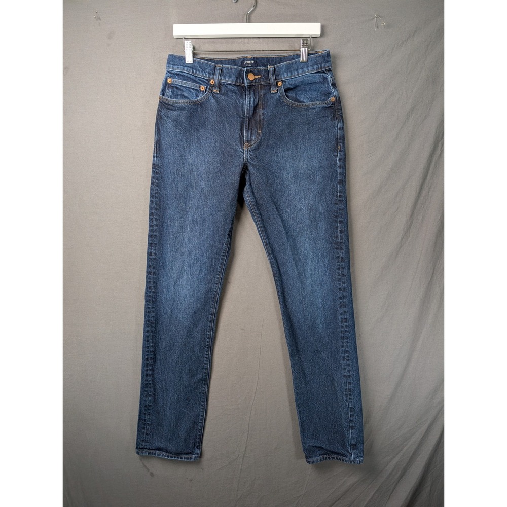 J.Crew Flex Slim Fit Jeans Mens 30x32 Dark Wash Blue Denim BK774